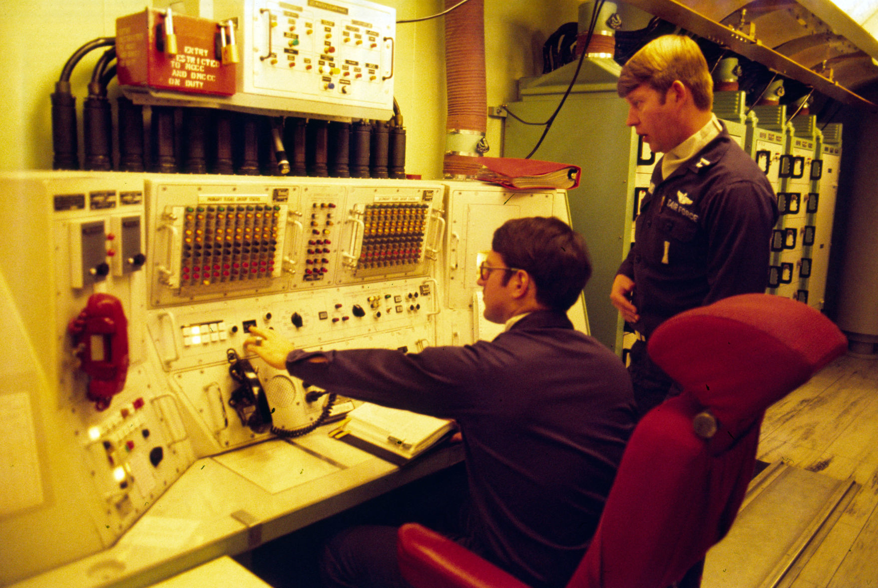 Missile launch training console, 1977